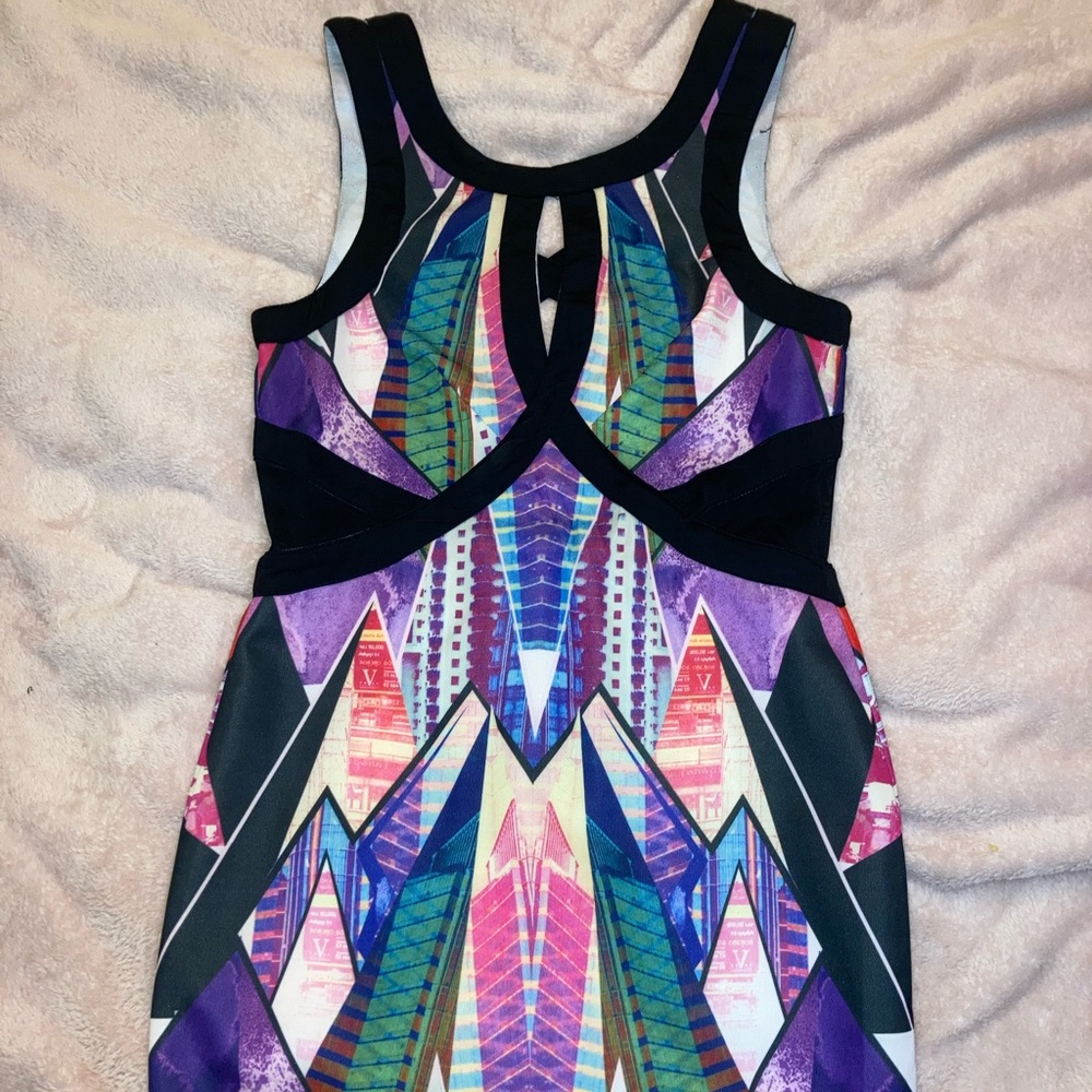Wow Couture Multi Colour Cocktail Dress